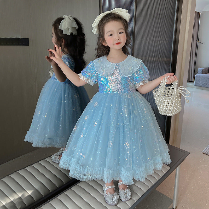 Girls Birthday Dress Doll Collar Sequins Umbrella Princess Dress Mehrish Lifestyle Girls Birthday Dress Doll Collar Sequins Umbrella Princess Dress Mehrish Lifestyle