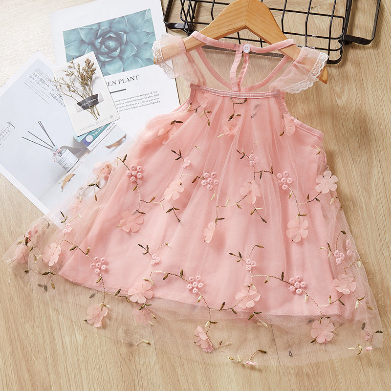Lace gauze dress