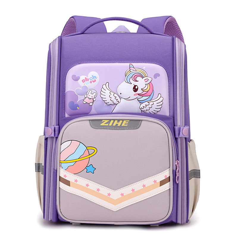 Cartoon Backpack For Reducing Burden And Protecting The Spine