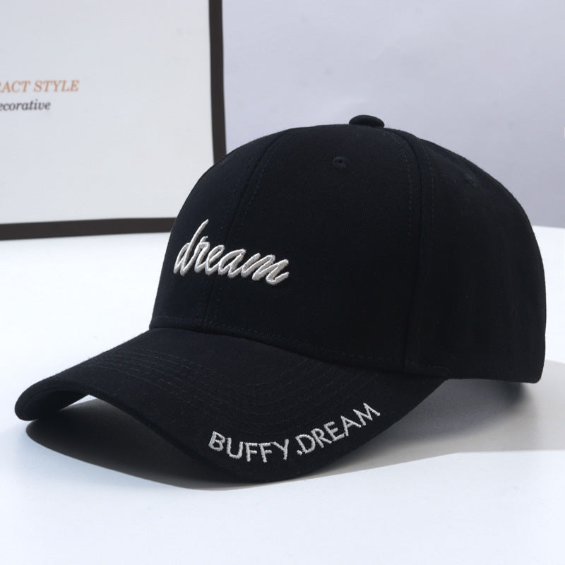 Korean Version Fashion Letter Embroidery Sun-proof Peaked Cap