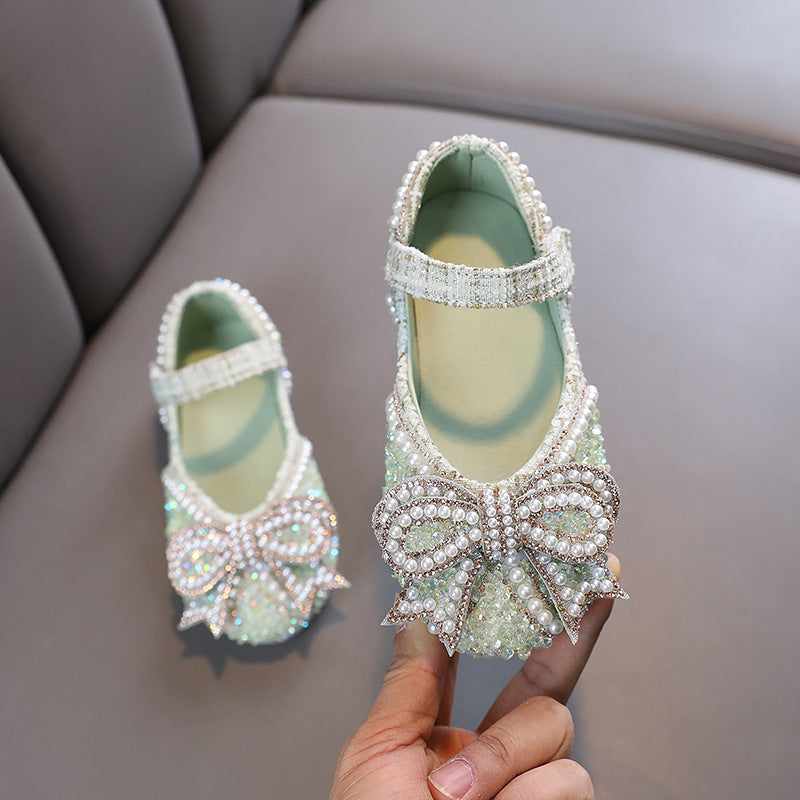 Bow Baby Princess Children's Single-layer Shoes