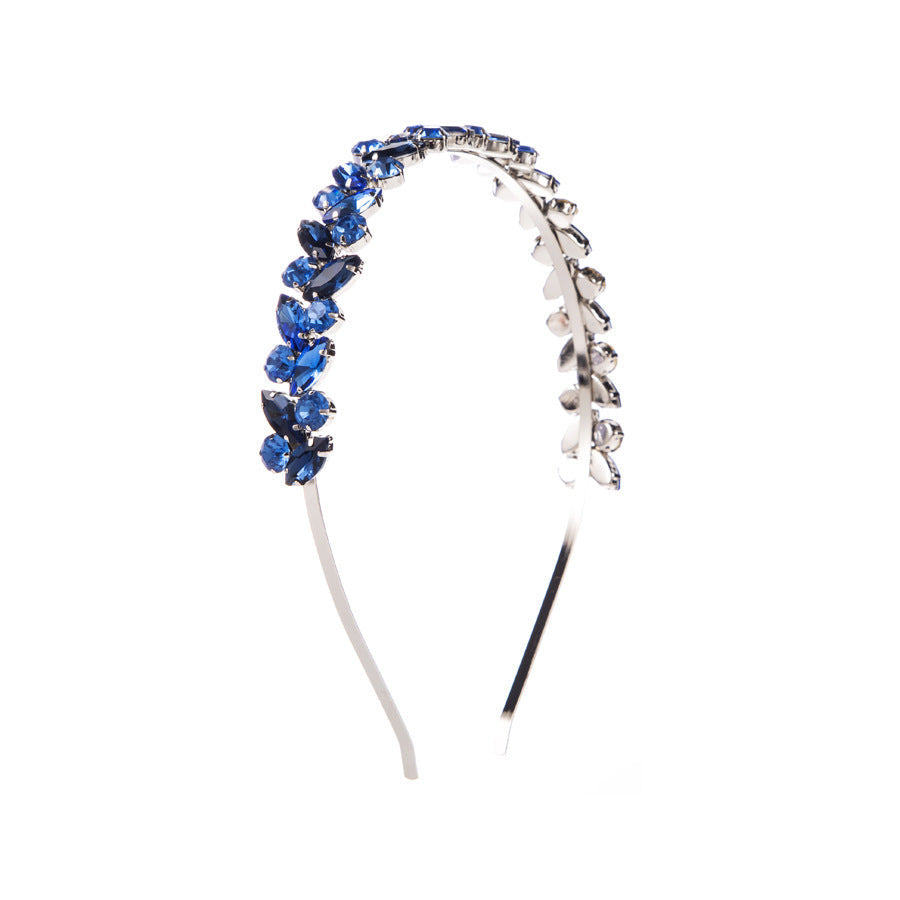 French Retro High-grade Hair Accessories Metal Texture Headband Rhinestone