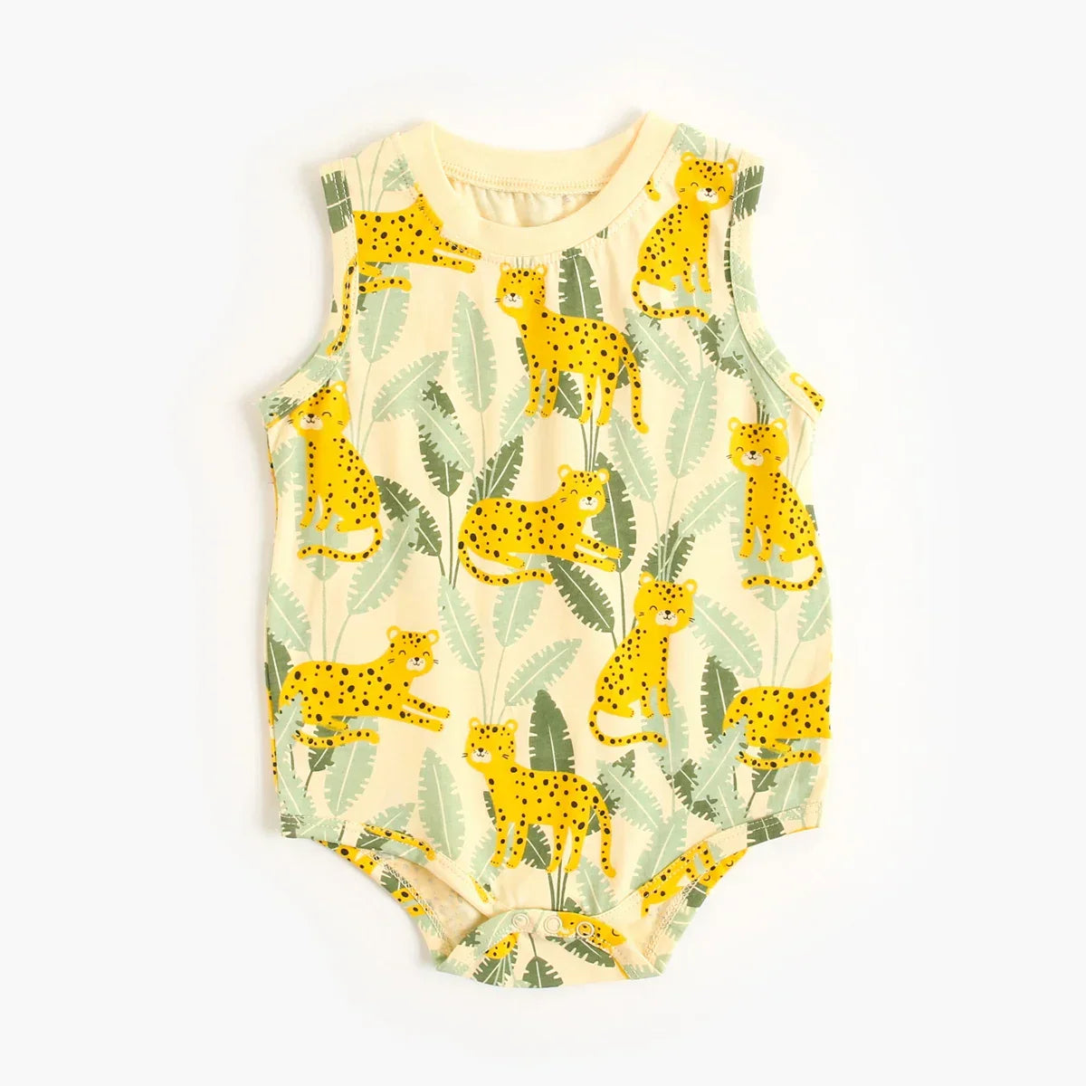 Sanlutoz Cotton Toddler Boys Summer Sleeveless Bodysuits Casual Infants Boys Animal Clothes