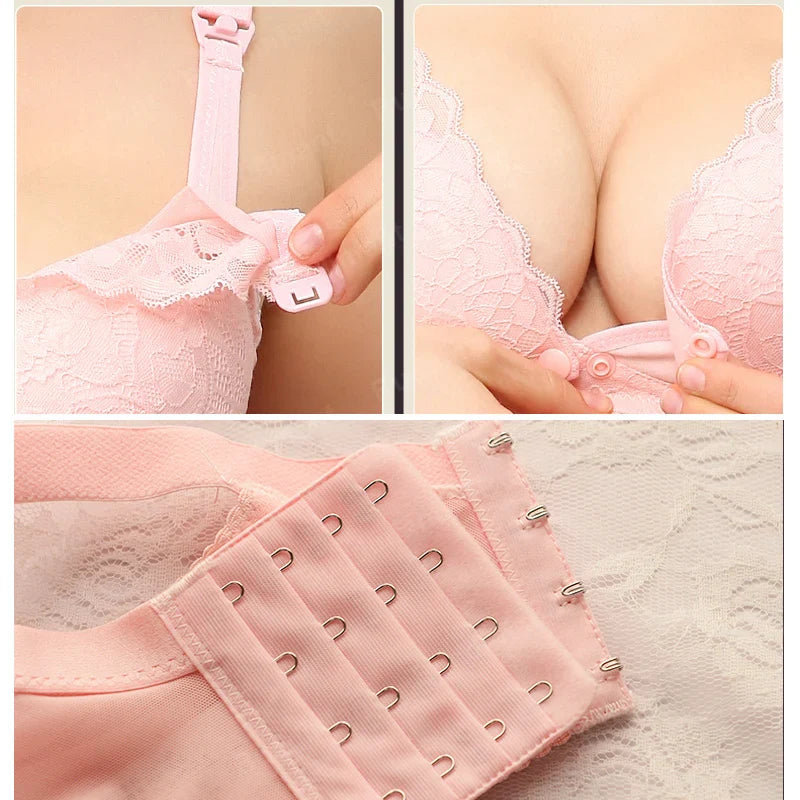 wireless lace maternity nursing bra open button breathable cotton pregnancy breast feeding underwear sleep bra mother lactation