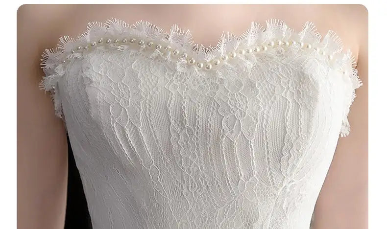Vestido De Noiva 2026 New Front Short Long Back Strapless Wedding Dress Sweet Bride Dress With Train Custom Made Wedding Gown Cu