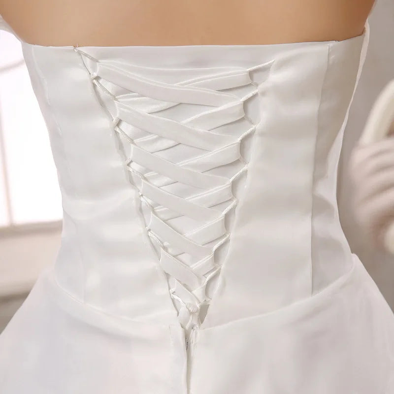 Customized Sexy Wedding Dresses Bride Plus Size Wedding Dress Large Pregnant Women's Lace Up Dresses Ball Gowns