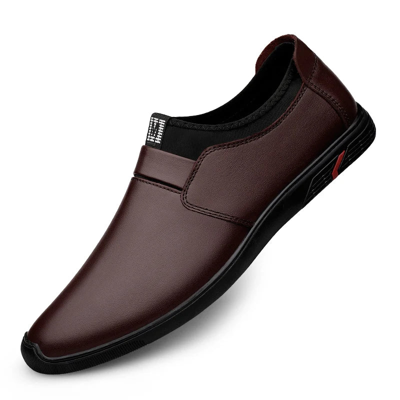 Leather Loafers Men Casual Shoes Luxury Mens Moccasins Business Formal Wedding Dress Shoes Slip On Flats Male Oxfords Shoes 2025