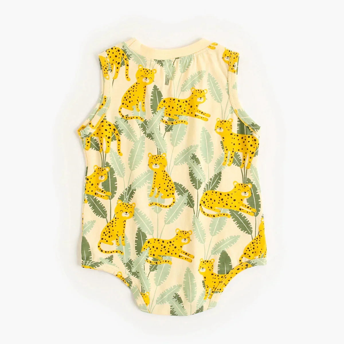 Sanlutoz Toddler Boys Summer Cotton Sleeveless Bodysuits Infants Boys Animal Clothes Casual