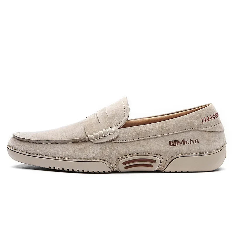 Men Moccasin Loafers slip on Casual Genuine Leather Driving Shoes outdoor Boat Shoes cow suede leather Moccasins For Man 896
