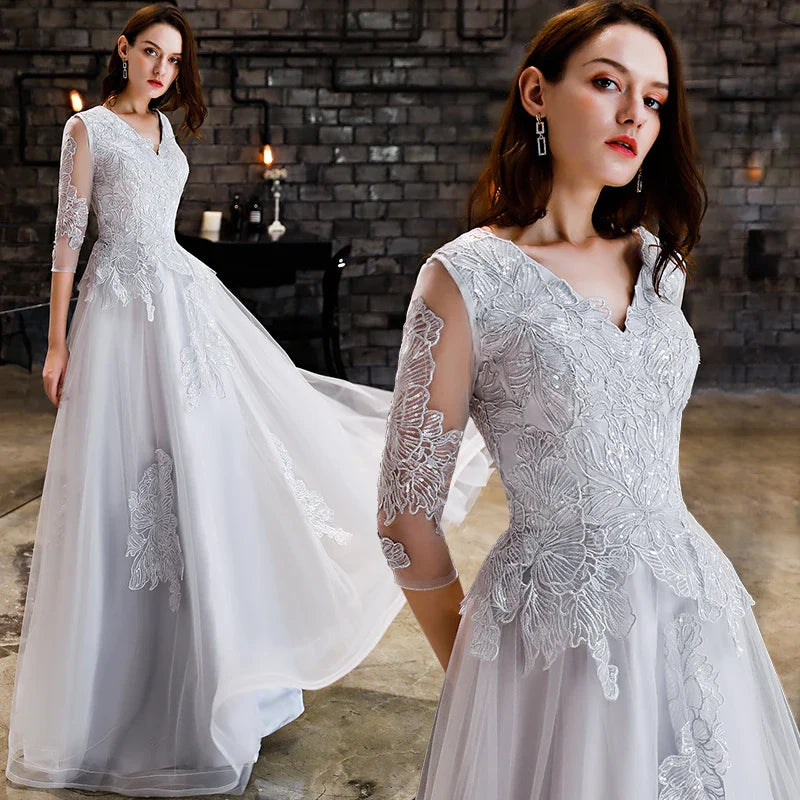 Ele Long Evening Gown Women's New Sle Par Performance Outfit Birthday Celebration Formal Ball Gown A-Line Skirt