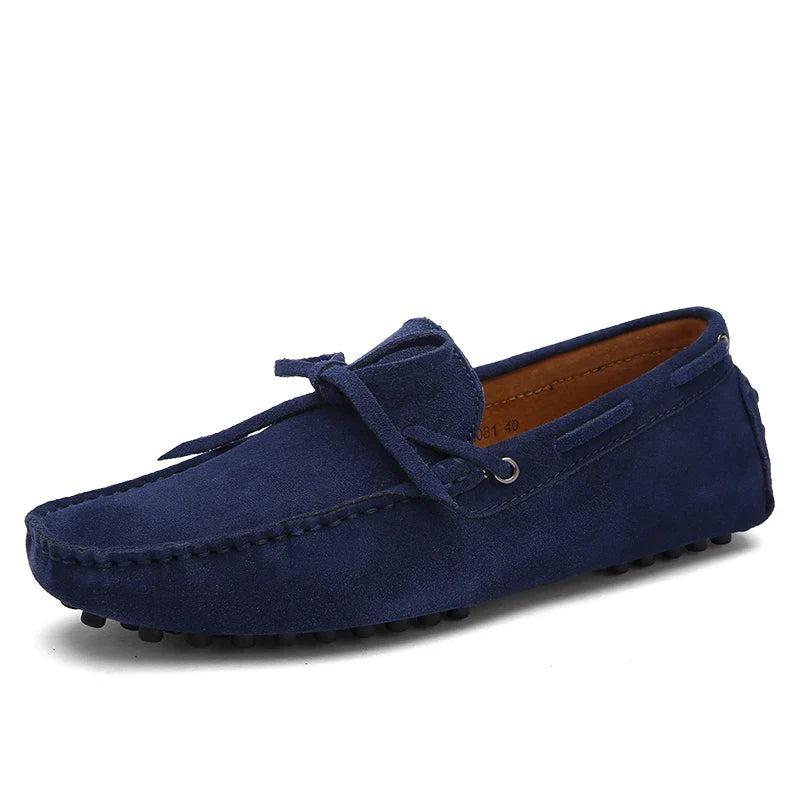 Ultra-light  Suede Leather Men's Loafers Solid Color Walking Shoes Soft-Soled Comfy Man Drive Flats Men Casual Shoes Moccasins