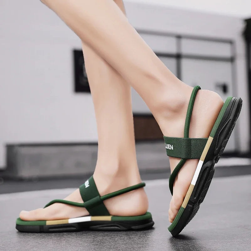 Summer Men Slippers ankle wrap shoes slip-resistant slide sandals male slippers beach Water Shoes Zapatos Hombre