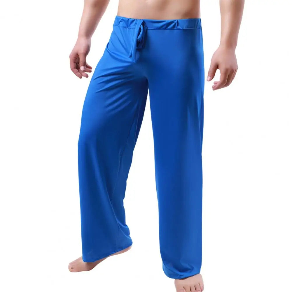 Men Yoga Pants Low Waist Drawstring Straight Loose Thin Sports Comfortable Elastic Waist Men Sports Trousers Men Clothing