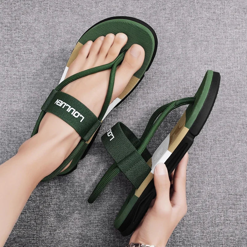 Summer Men Slippers ankle wrap shoes slip-resistant slide sandals male slippers beach Water Shoes Zapatos Hombre