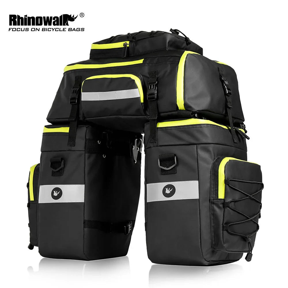 RHINOWALK Mountain Road Bicycle Bike 3 in 1 Trunk Bags Cycling Double Side Rear Rack Tail Seat Pannier Pack Luggage Carrier