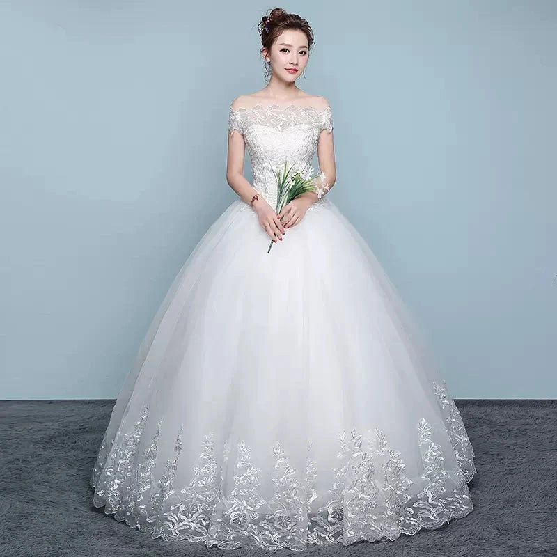 PRXD-625#Wedding Dress Wholesale Lace up Embroidery Bride Marriage Dresses White Ball Gown Factory Christmas Carnival Plus Size