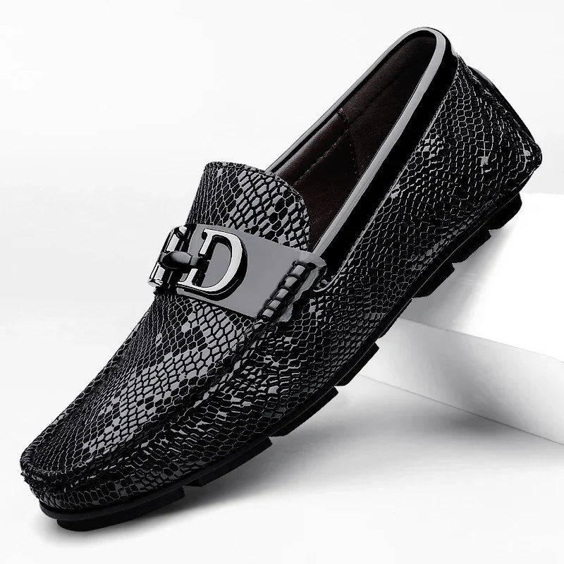 2025 Luxury Brand Men's Spring Breathable Two-layer Cowhide Driving Shoes Fashion New Men's Comfortable Fit Business Loafers