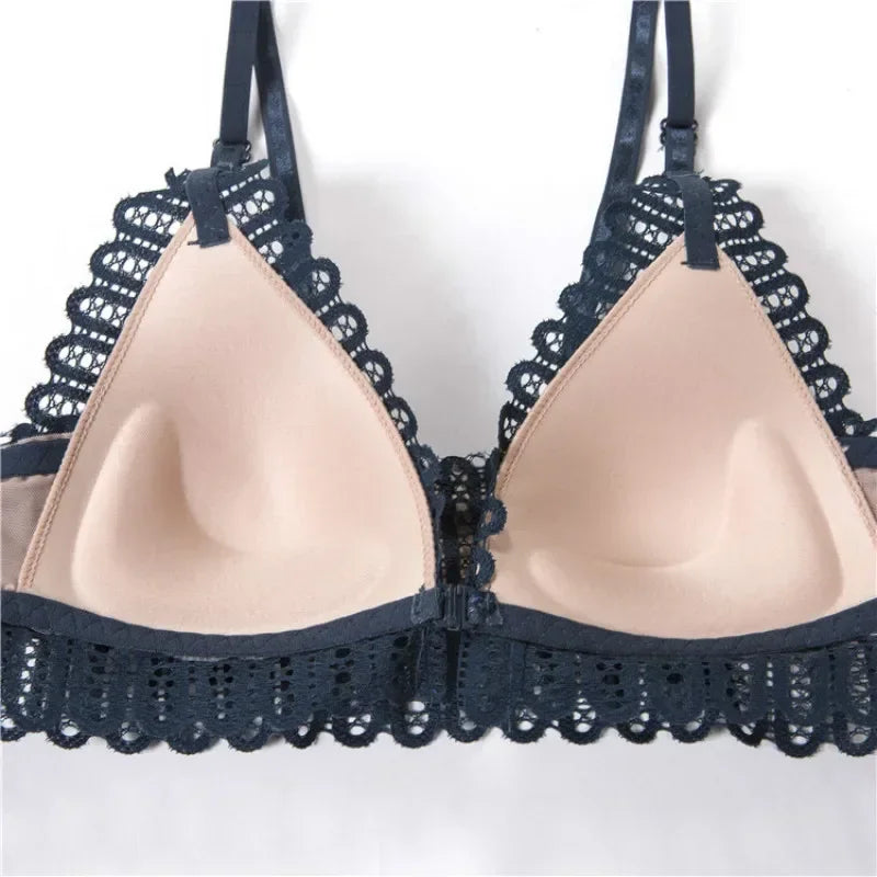 Lace Wireless Front Closure Bra Backless Lingerie Adjusted Push Up Women Brassiere Soutien Gorge Underwear Plus Size Lift Up Bra
