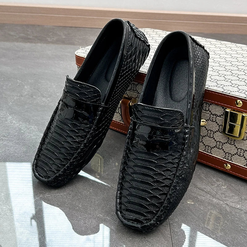 Italian Color Matching Mens Driving Shoes Summer Men Casual Loafers New Handmade Leather Moccasins Light Slip on Male Boat Shoes