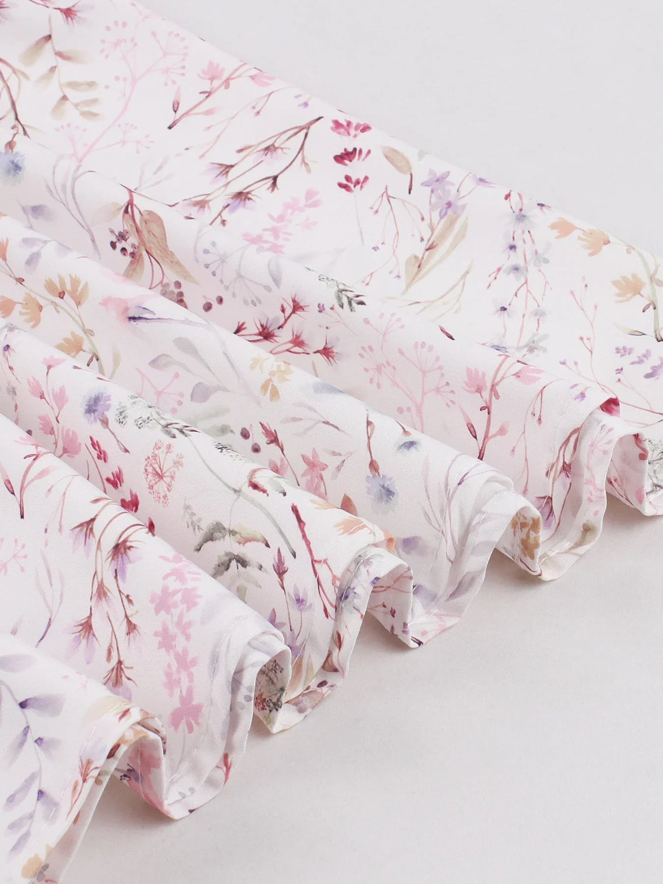 Tonval V-Neck Floral Contrast Purple High Waist Summer Dresses Holiday Women Flare Sleeve A-Line Party Birthday Beach Dress