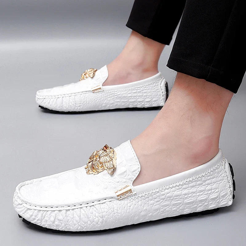 Summer Accessible Luxury Casual Handmade Men's Beanie Shoes Trendyy K-Style 2025 New Versatile British Personalized Lazy Shoes Loafers