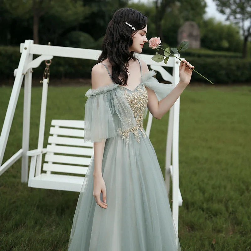 Spring 2024 Maids of  Dr Ele een Fairy T Wedding Banquet Long Skirt Women's Friend Maids of  Outfit
