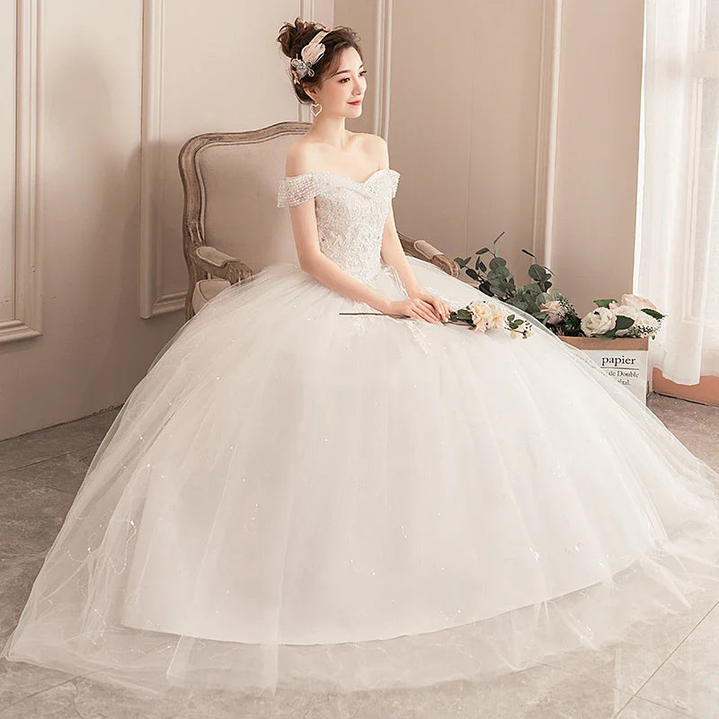 PRXD-625#Wedding Dress Wholesale Lace up Embroidery Bride Marriage Dresses White Ball Gown Factory Christmas Carnival Plus Size