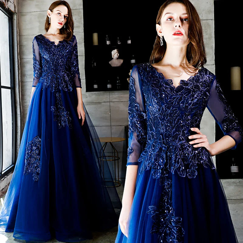 Ele Long Evening Gown Women's New Sle Par Performance Outfit Birthday Celebration Formal Ball Gown A-Line Skirt