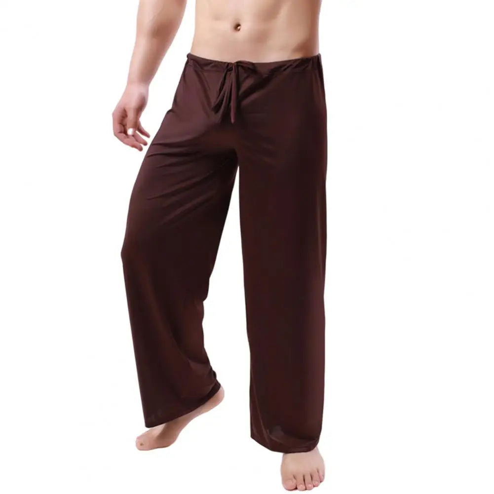 Men Yoga Pants Low Waist Drawstring Straight Loose Thin Sports Comfortable Elastic Waist Men Sports Trousers Men Clothing