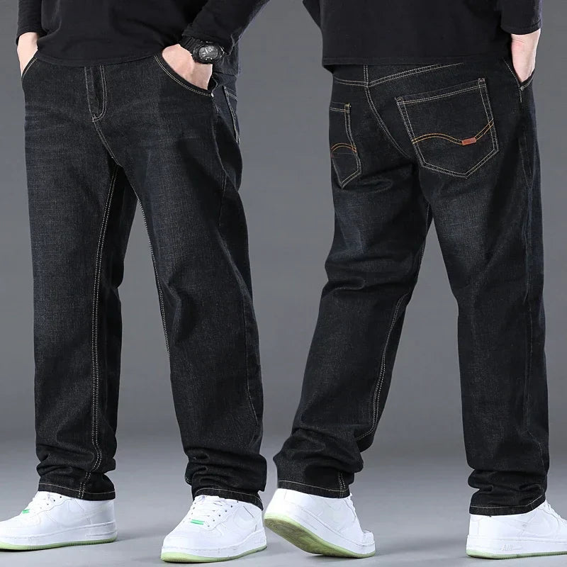 Blue Jeans Men Big Size 48 50 Denim Pants Large Size Pants for 45-150kg Jeans Hombre Wide Leg Jeans Pantalon Homme