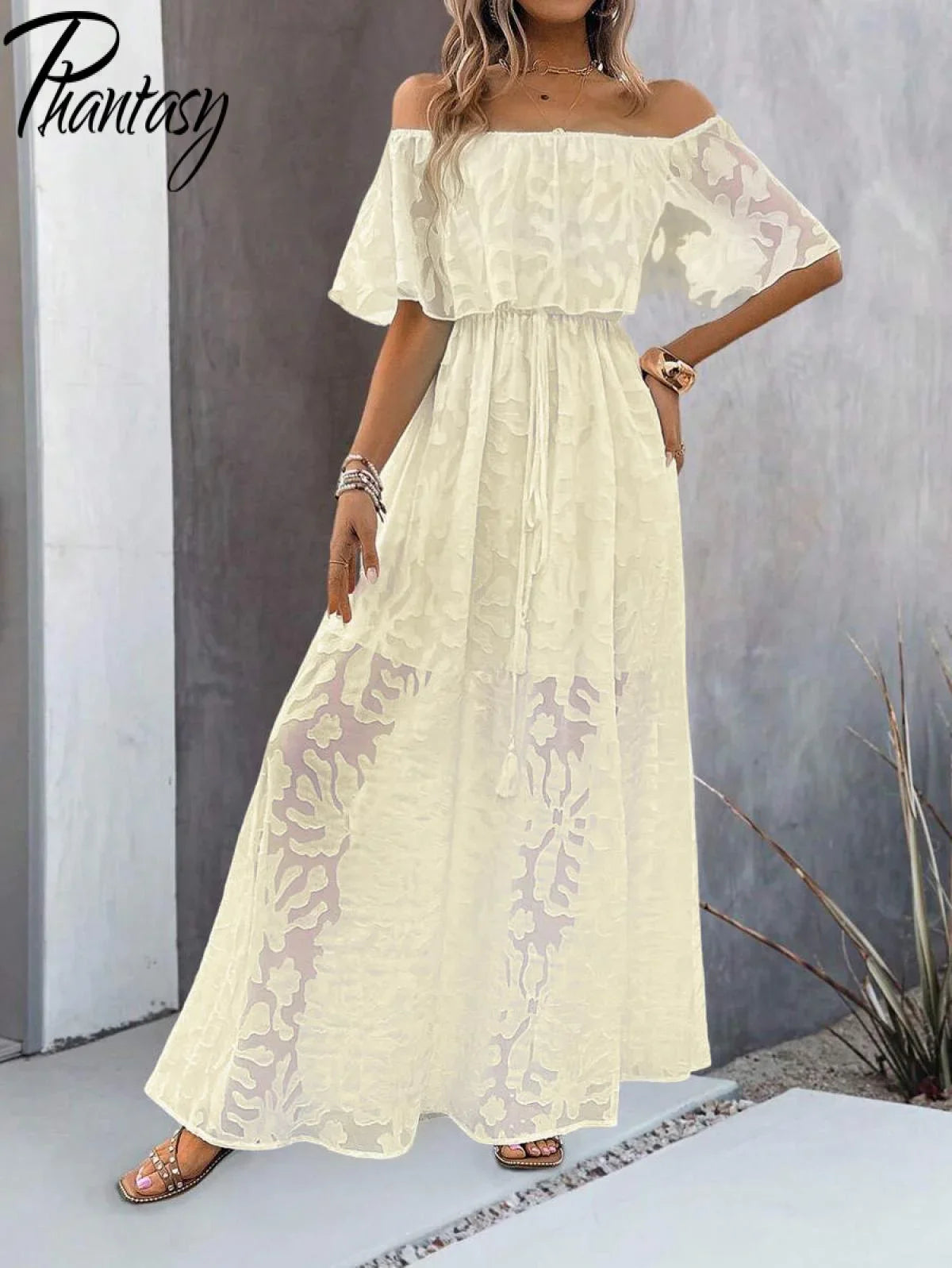 Elegant Women’s Dress 2026 Summer White Long Dress Women Cover-Ups Outfits Vestido Blanco Ibicenco Mujer Female Clothing