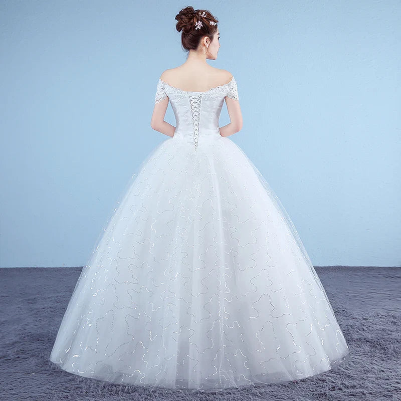 PRXD-625#Wedding Dress Wholesale Lace up Embroidery Bride Marriage Dresses White Ball Gown Factory Christmas Carnival Plus Size