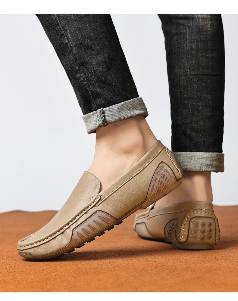 Loafers Men Luxury Brand Shoes Leather Casual Italian Shoes Men's Moccasins Mocassin Homme Mocasines Hombre Slip-ons Loafer