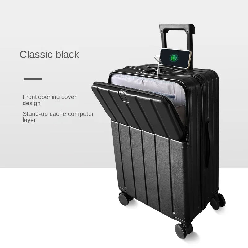 Luggage 18/20 inch Carry-on Cabin Suitcase 2025 New Lightweight Mute Trolley Case Strong TSA Lock Password Travel Bag