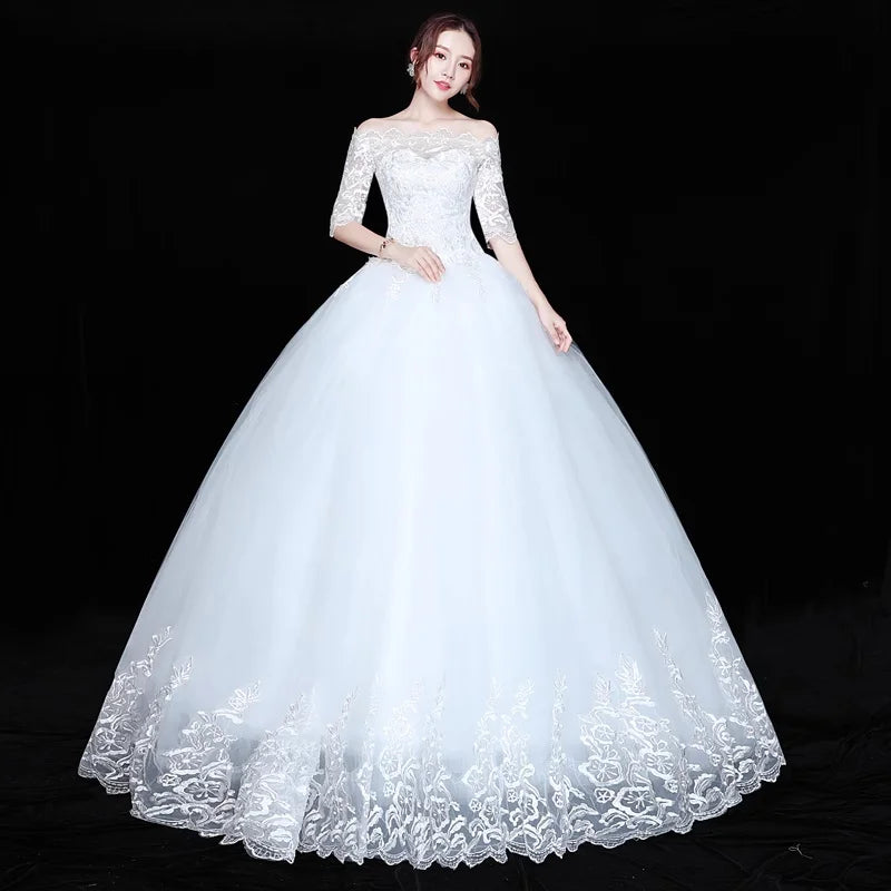 PRXD-625#Wedding Dress Wholesale Lace up Embroidery Bride Marriage Dresses White Ball Gown Factory Christmas Carnival Plus Size