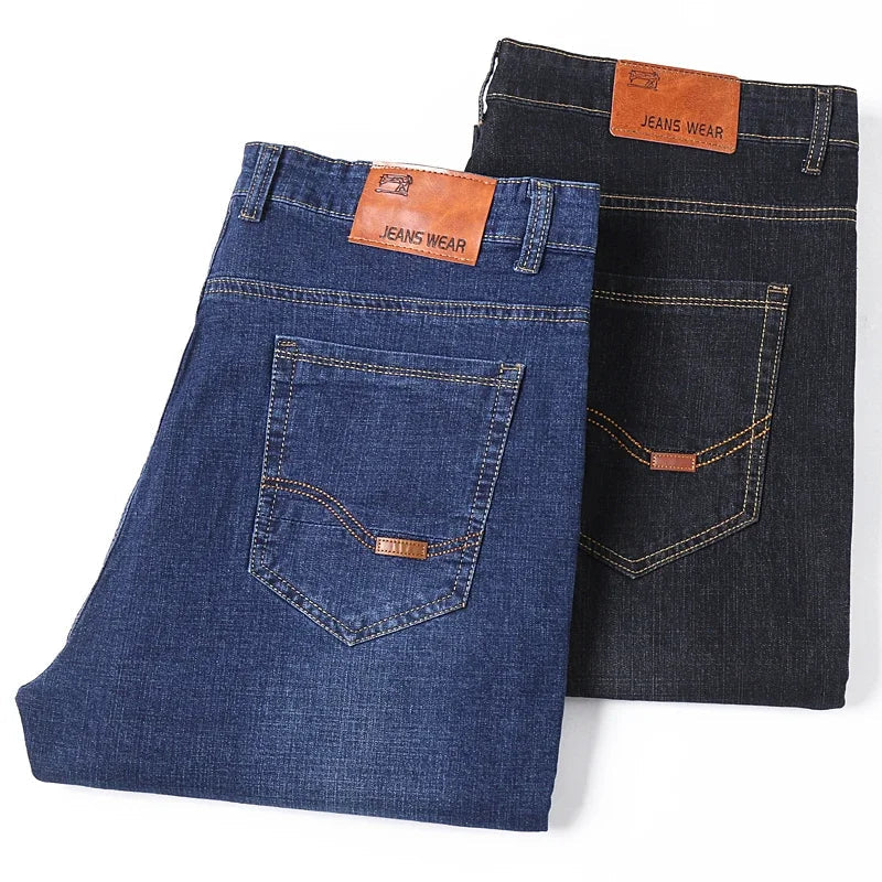Blue Jeans Men Big Size 48 50 Denim Pants Large Size Pants for 45-150kg Jeans Hombre Wide Leg Jeans Pantalon Homme