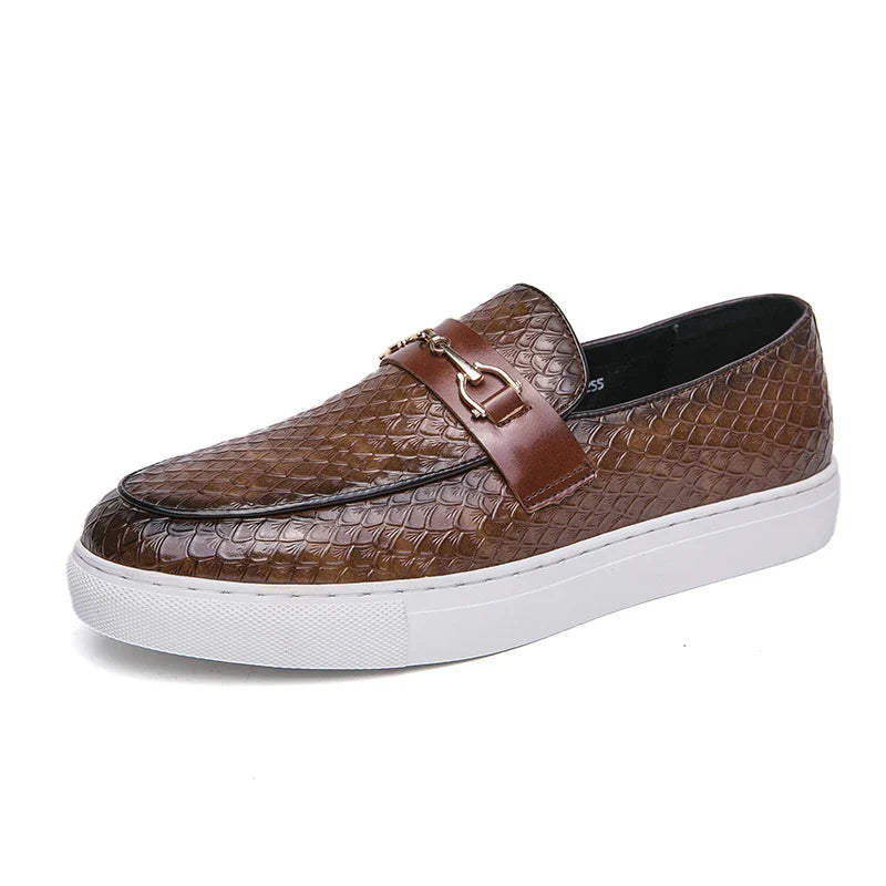 Classic Men's Genuine Leather Men Lazy Dress Shoes  High Quality Casual Loafers Comfortable Driving Shoes Moccasin Fashion Male