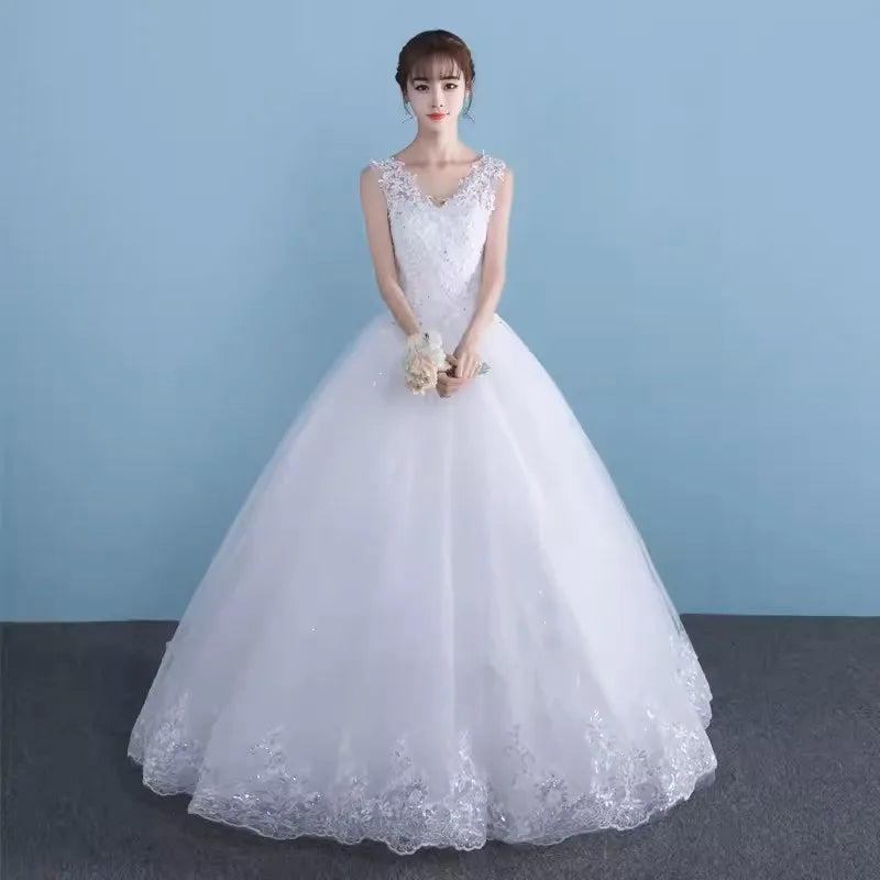 PRXD-625#Wedding Dress Wholesale Lace up Embroidery Bride Marriage Dresses White Ball Gown Factory Christmas Carnival Plus Size