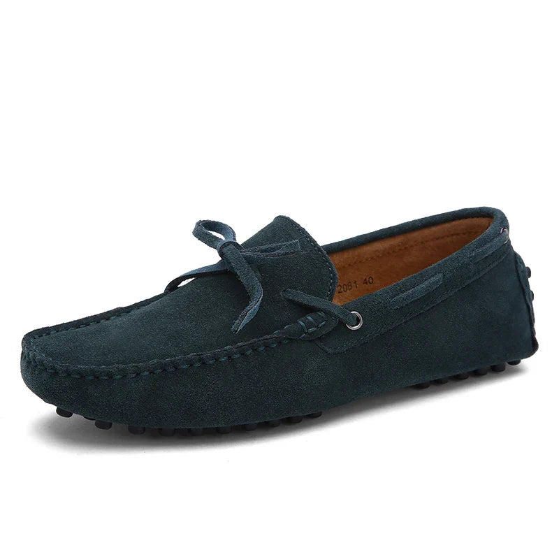 Ultra-light  Suede Leather Men's Loafers Solid Color Walking Shoes Soft-Soled Comfy Man Drive Flats Men Casual Shoes Moccasins