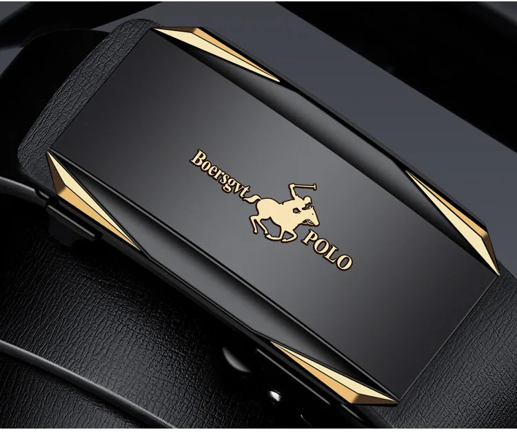 Paul Men's Leather Belt Fashionable Casual Automatic Buckle Waist Belt for Middle-aged And Young Men Business Style Belt