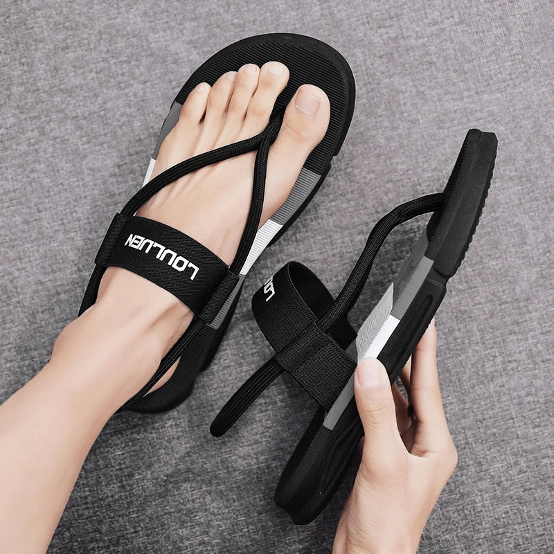 Summer Men Slippers ankle wrap shoes slip-resistant slide sandals male slippers beach Water Shoes Zapatos Hombre