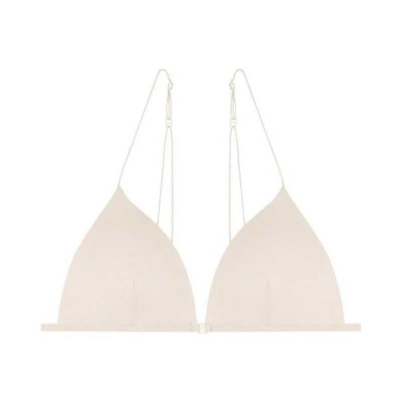 Sexy Front Closure Bralette & Panties Set Women's Underwear Padded Wire-free Strappy Push Up Bra