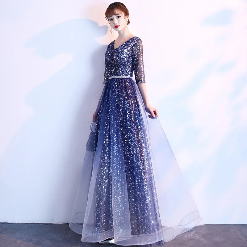 Starry  Evening Gown Women's Faionable Winter Performance Chorus Dr Fairy Aosphere Host Ele Sle New 2026