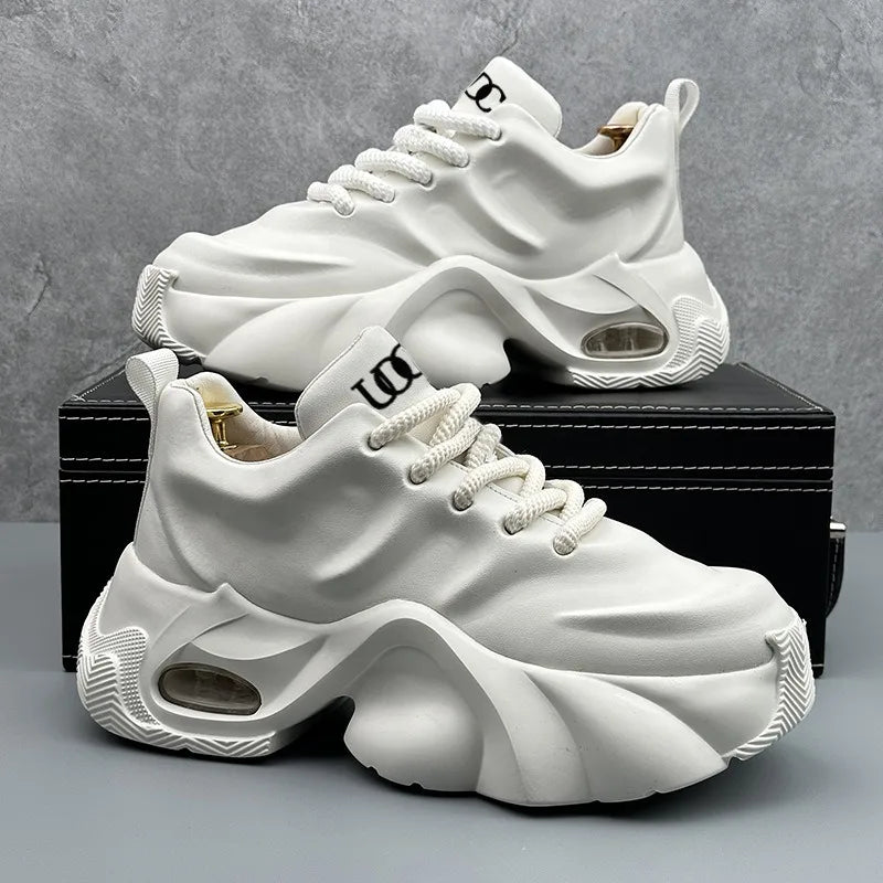 Men Shoes Designer Luxury Platform Casual Sneakers 2025 Fashion Breathable Shoes Men Fashion Height Increasing Comfortable Shoes