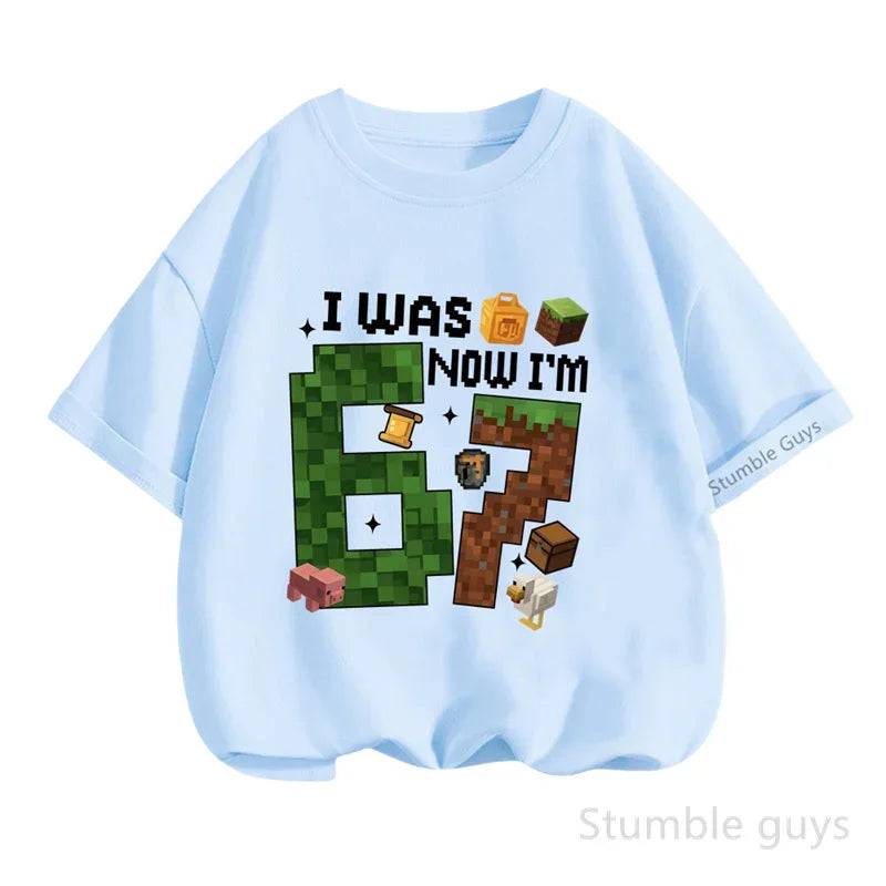 Summer Boys Clothes Girls 67 Print Tshirt Six Seven T-shirt Kids 3-14Y Short Sleeve Casual Tee