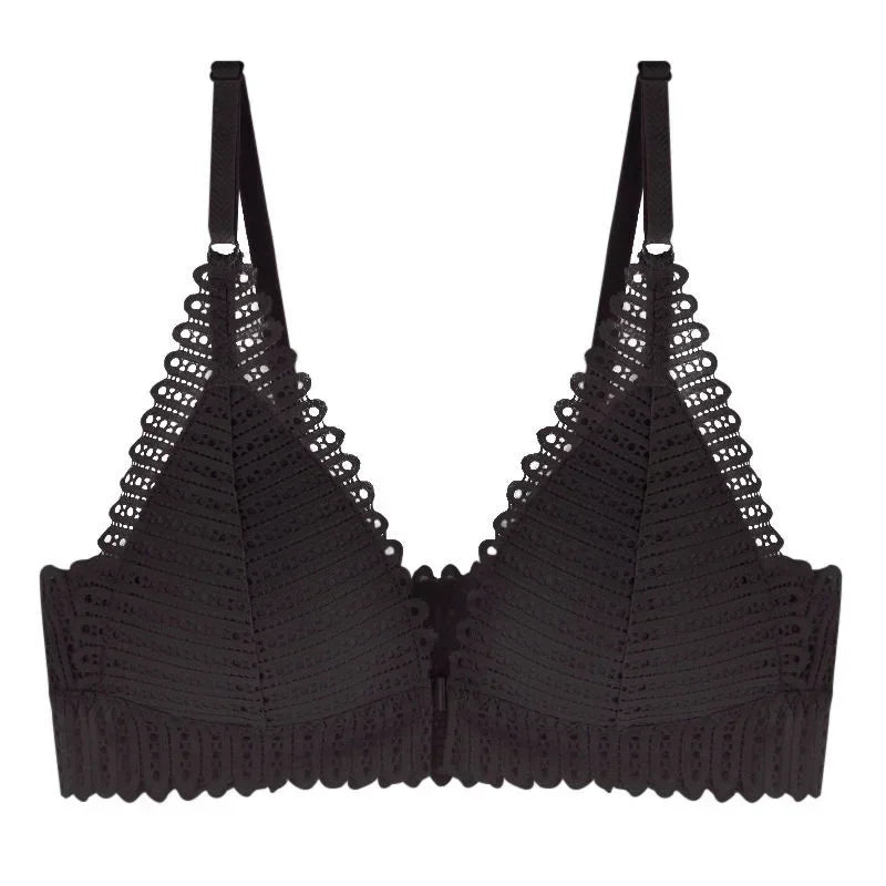 Lace Wireless Front Closure Bra Backless Lingerie Adjusted Push Up Women Brassiere Soutien Gorge Underwear Plus Size Lift Up Bra