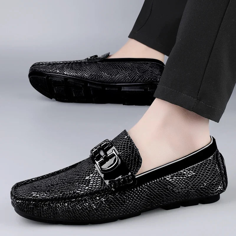 Fashion Italian Loafers Dress Shoes Men Loafers Leather Men's Business Shoes for Men Formal Mariage Wedding Shoes Trendy Flats