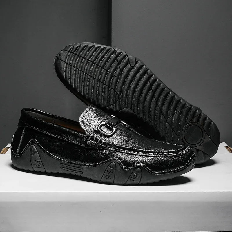 Casual Handmade Leather Shoes Summer Man Sneakers Fashion Loafers Men's Shoes Business Casual Shoes Size 38-46 Zapatos Hombre