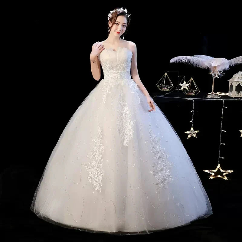 PRXD-625#Wedding Dress Wholesale Lace up Embroidery Bride Marriage Dresses White Ball Gown Factory Christmas Carnival Plus Size
