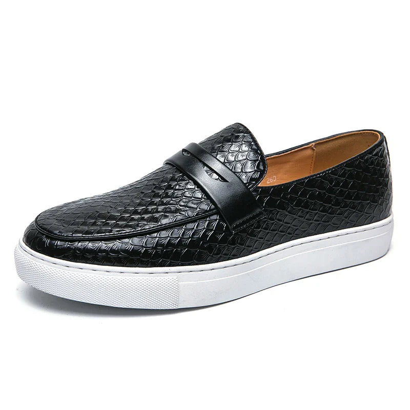 Classic Men's Genuine Leather Men Lazy Dress Shoes  High Quality Casual Loafers Comfortable Driving Shoes Moccasin Fashion Male
